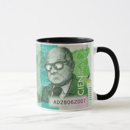 コロンビア通貨カートゥーンコーヒーマグ100,000ペソ マグカップ