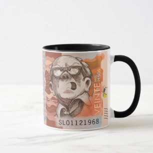 コロンビア通貨漫画コーヒーマグ20,000ペソ マグカップ