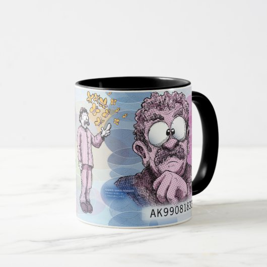 コロンビア通貨漫画コーヒーマグ50,000ペソ マグカップ (正面右)