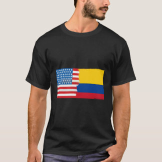 コロンビア・アメリカン・ハーフ・コロンビア・ハーフ・アメリカ国旗 Tシャツ