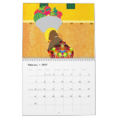 コロンビア イラスト カレンダー (2月 2027)