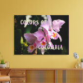 コロンビア・カトレヤ・オーキッドの色 キャンバスプリント (インサイチュ (リビング))