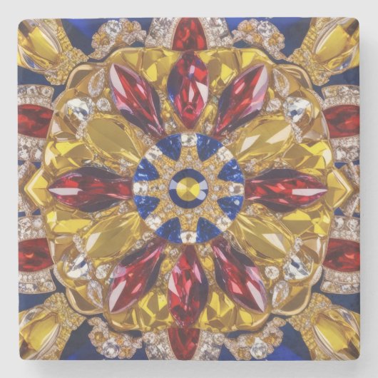 コロンビア・カラーの特別な石コースター ストーンコースター (正面)