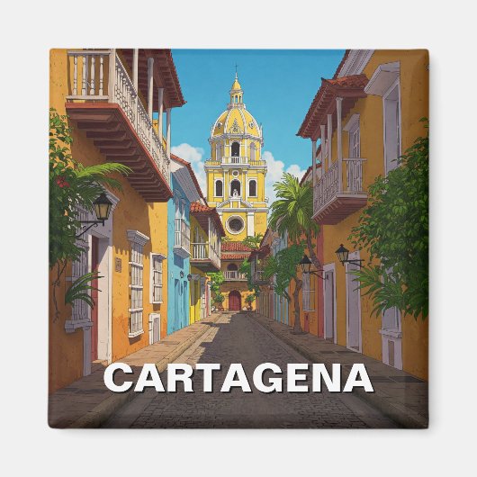 コロンビア カルタヘナ 旅行 マグネット (正面)