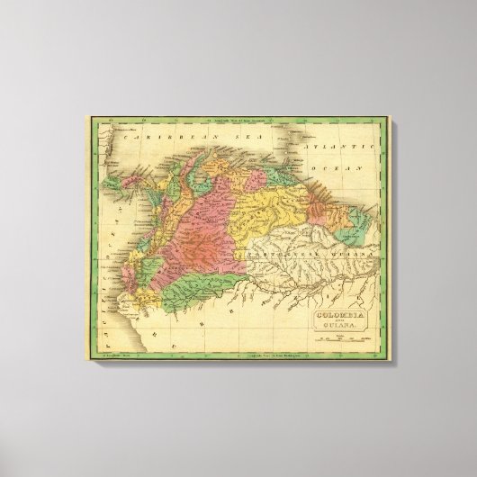 コロンビア、ギアナ キャンバスプリント (正面)