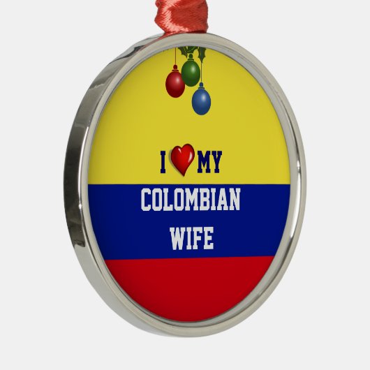 コロンビア:コロンビアの妻が大好き メタルオーナメント (右)