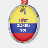 コロンビア:コロンビアの妻が大好き メタルオーナメント (左)