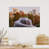 コロンビア、サウスカロライナのダウンタウン ポスター (キッチン)