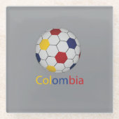コロンビア サッカー ガラスコースター (正面)