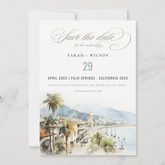 コロンビア サンタマルタの風景 ウェディング 写真 セーブザデート (正面)