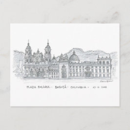 コロンビア，ボゴタ，プラザボリバル ポストカード