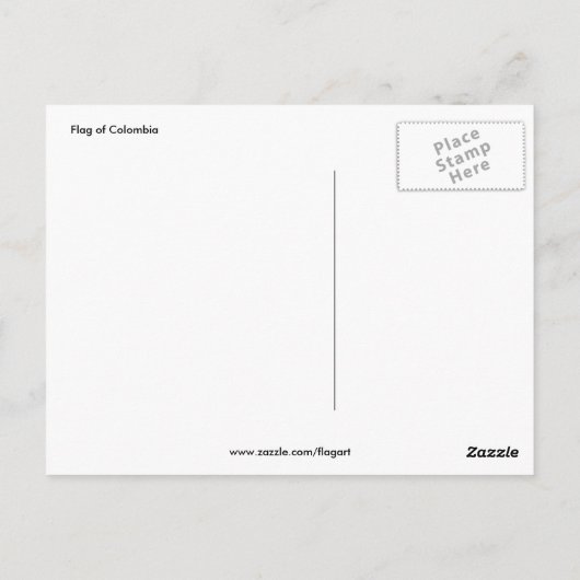 コロンビア ポストカード (裏面)