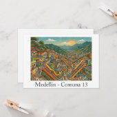 コロンビア メデジン コムーナ13 旅行 アート カード (正面/裏面インサイチュ)