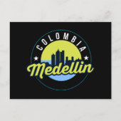 コロンビア・メデリンCityscapeシティロゴ ポストカード (正面)
