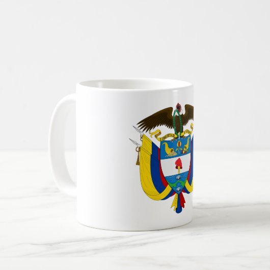 コロンビア 国章 紋章 シンボル エンブレム 国旗 コーヒーマグカップ (正面左)