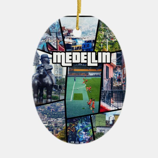 コロンビアAntioquia Medellin セラミックオーナメント (正面)