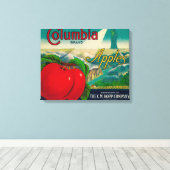 コロンビアApple Crate LabelYakima, WA キャンバスプリント (インサイチュ (ウッドフロア))