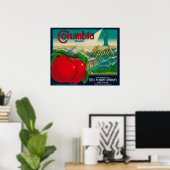 コロンビアApple Crate LabelYakima, WA ポスター (ホームオフィス)