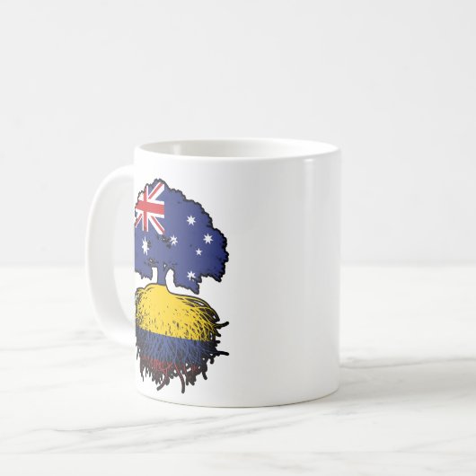 コロンビアAustralianオーストラリアの木の根 コーヒーマグカップ (正面左)