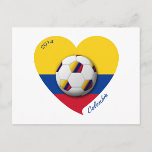 コロンビアFutbol Nacional 2014バロン・イ・コラゾン ポストカード