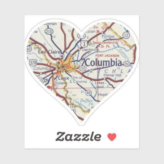 コロンビアSCヴィンテージマップ シール (シート)