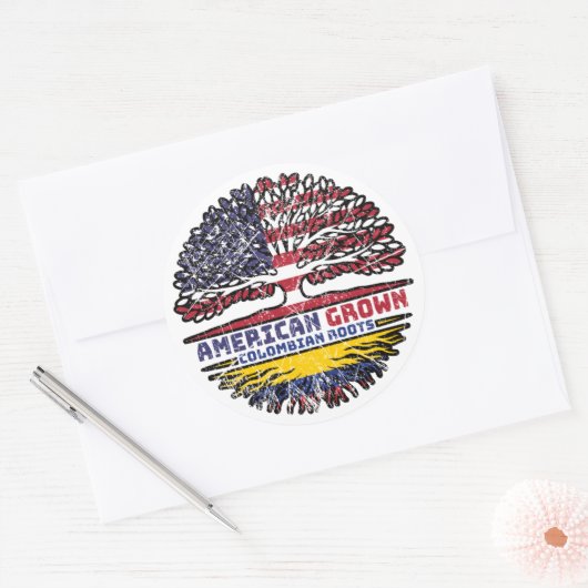 コロンビアUSアメリカ合衆国アメリカ合衆国統一された州 ラウンドシール (封筒)