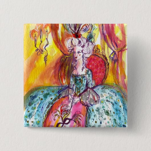 コロンビナ/ベネチアンマスカレードマスク 缶バッジ (正面)