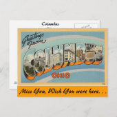 コロンブスからの挨拶 ポストカード (正面/裏面)