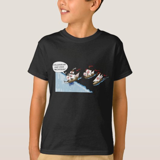 コロンブスと彼の理論 Tシャツ (正面)