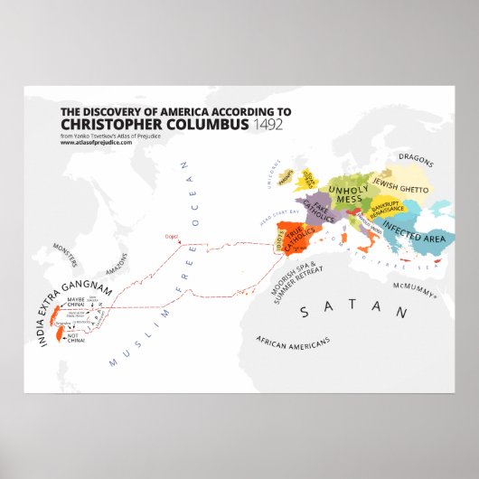 コロンブスによるアメリカの発見 ポスター (正面)