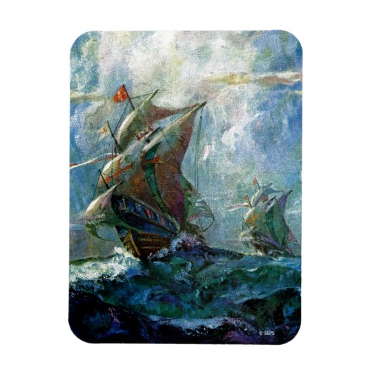 コロンブスの日 マグネット (縦)