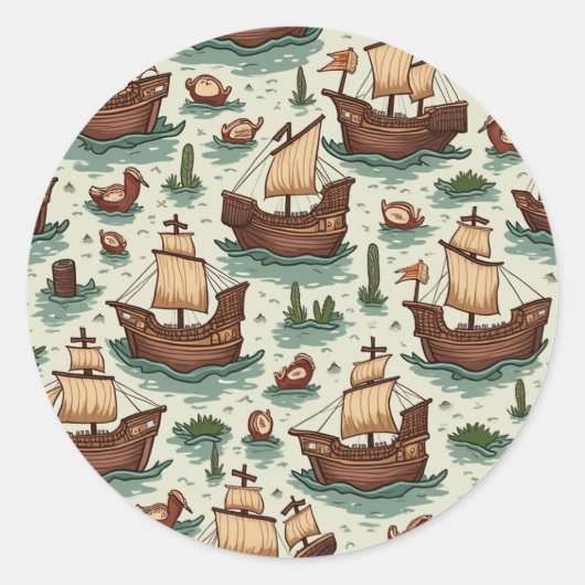 コロンブスの日 ラウンドシール (正面)