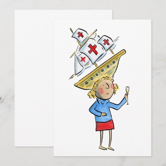 コロンブスの日 招待状 (正面/裏面)