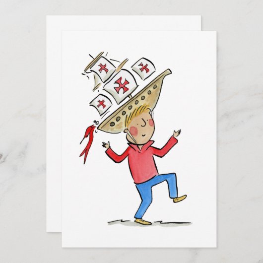 コロンブスの日 招待状 (正面/裏面)