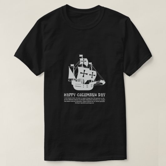 コロンブスの日 Tシャツ (デザイン正面)