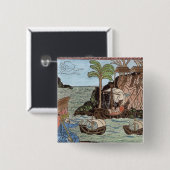 コロンブスの着陸 缶バッジ (正面&裏面)