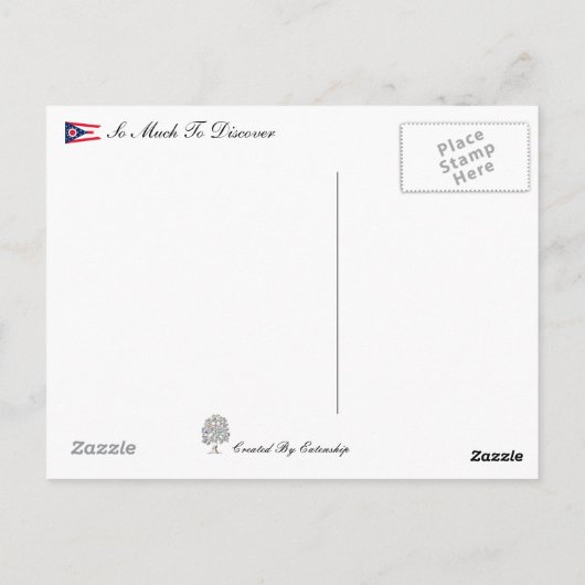 コロンブスオハイオ州の郵便はがき ポストカード (裏面)