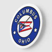 コロンブスオハイオ ラージ壁時計 (傾斜)
