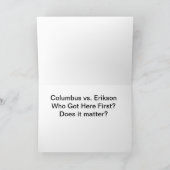 コロンブス対Eriksonの挨拶状 カード (内部)