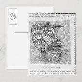 コロンブス時代の船』 ポストカード (正面/裏面)