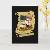 コロンブス記念日 カード (黄色い花)