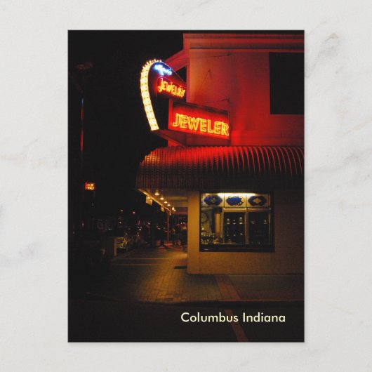 コロンブス都心のインディアナの郵便はがき ポストカード (正面)