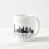 コロンブス、オハイオ州のスカイライン コーヒーマグカップ (正面右)