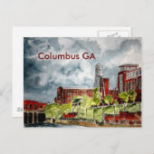 コロンブス・ガジョージア・リバーウォークアートc... ポストカード (正面/裏面)