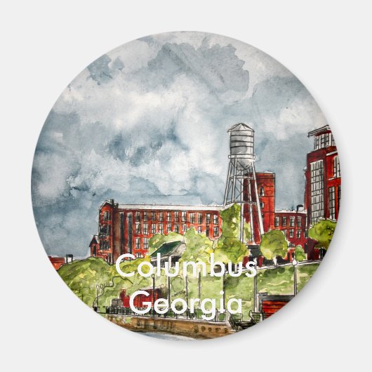 コロンブス・ガジョージア・リバーウォークアートc... マグネット (正面)