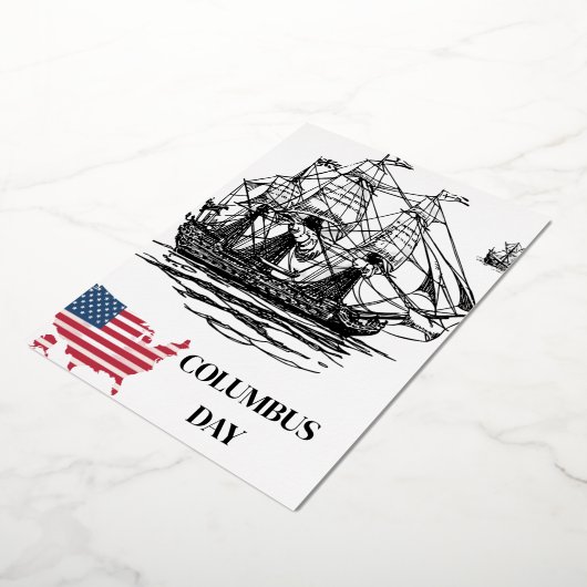 コロンブス・デイ 箔招待状 (回転した状態)