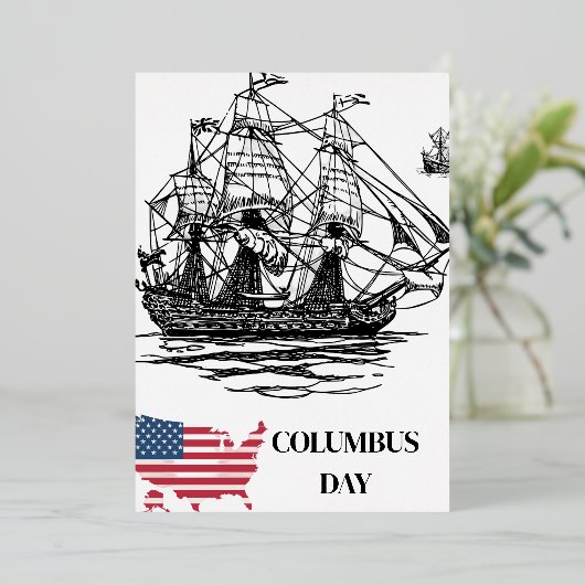 コロンブス・デイ 箔招待状 (立ち正面)