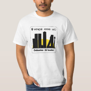 コロンボスリランカシンハラのスカイライングラフィック Tシャツ