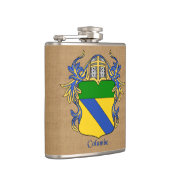 コロンボヘラルディックシールド、マントルとヘルム フラスク (右)