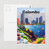 コロンボ旅行の印刷可能なポスター - スリランカの旅 ポストカード (正面/裏面)